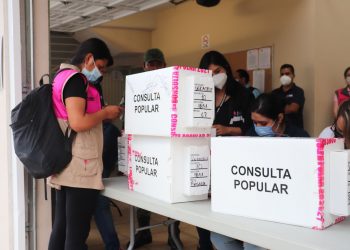INE inicia conteo rápido de consulta popular realizada este domingo