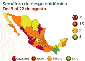 Tras aumento de contagios, siete entidades pasarán a semáforo rojo