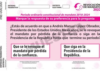 Aprueban diseño de papelera para Revocación de Mandato