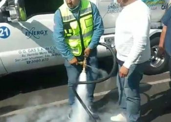 En manifestación de gasero en CDMX, un manifestante amenazó con abrir válvula de gas