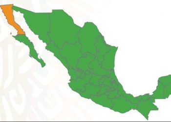 México se pinta de verde, solo una entidad en naranja