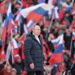 Putin celebra la guerra en mitin, ante miles de rusos