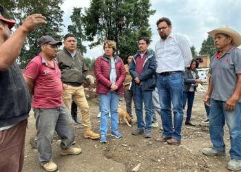 Delfina Gómez verifica rutas de evacuación del volcán Popocatépetl