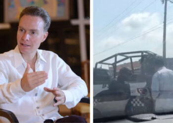 Caravana de Manuel Velasco fue detenido en Coatzacoalcos, Veracruz