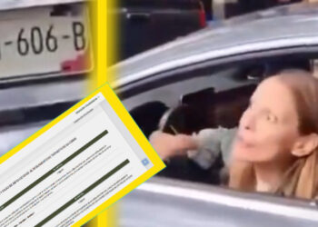 ¡Sin cultura vial! Placa de auto de Lady Racista con 26 infracciones de tránsito