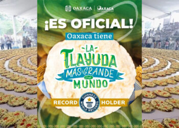 En Oaxaca, con mil 200 tortillas elaboran la tlayuda más grande del mundo