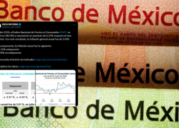 INEGI: Desacelera inflación de México al 3.51% en julio﻿