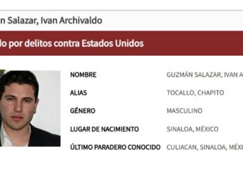 EU anuncia recompensa de 10 mdd para captura de Iván Archivaldo Guzmán