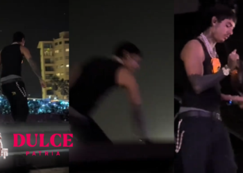 ¡Viral! Natanael Cano se va a los golpes en pleno concierto.