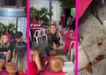 “Lady Hambreada” enloquece por un taco y le lanza cazuela a una embarazada