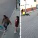 Niña provoca accidente con su balón; motociclista derrapa varios metros (VIDEO)