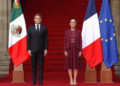 Claudia Sheinbaum recibe a Macron en Palacio Nacional