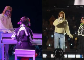 ¡Qué envidia! Bad Bunny invita al escenario a Julieta Venegas.