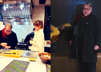 Guillermo del Toro sorprende al cocinar y regalar tortillas.