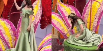 Fátima Bosch se desvanece y cae durante desfile (VIDEO)