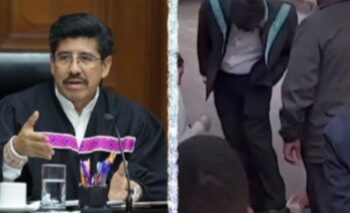 ¡Quéeee! Colaboradores limpian calzado al ministro presidente de Suprema Corte