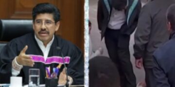 ¡Quéeee! Colaboradores limpian calzado al ministro presidente de Suprema Corte