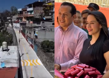 Gobierno de Valle de Bravo entrega obra en calle Tulipanes.