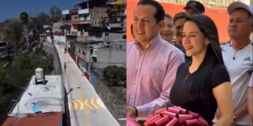 Gobierno de Valle de Bravo entrega obra en calle Tulipanes.