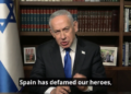 Netanyahu acusa a España de difamar a los soldados de Israel.