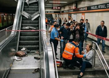 Caída masiva en escalera eléctrica en Miguel Ángel de Quevedo deja 11 lesionados