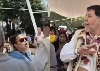 Madre buscadora confronta a Noroña en el Edomex