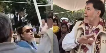 Madre buscadora confronta a Noroña en el Edomex