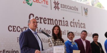 Natividad Castrejón entrega nuevas instalaciones del CECyTEH en Francisco I. Madero