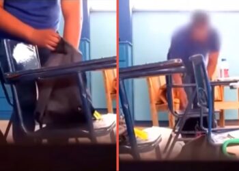 Alumnos colocan cámara escondida y descubren a maestro robando sus pertenencias y dinero