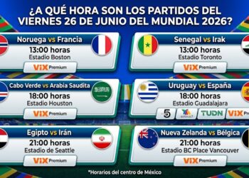 Mundial 2026: Partidos que se juegan este 26 de junio