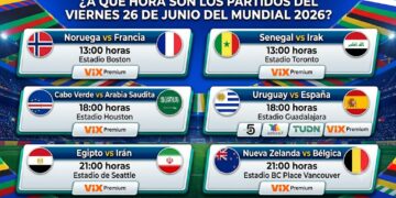 Mundial 2026: Partidos que se juegan este 26 de junio