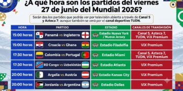 Partidos del Mundial 2026 mañana sábado 27 de junio