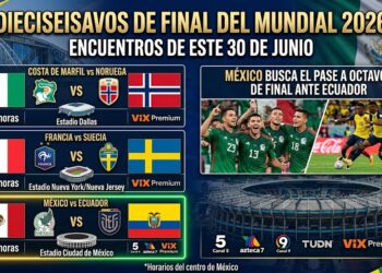 Dieciseisavos de Final: Partidos que se jugarán este 30 de junio
