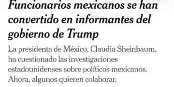 The New York Times: Morena colabora con autoridades de EU.