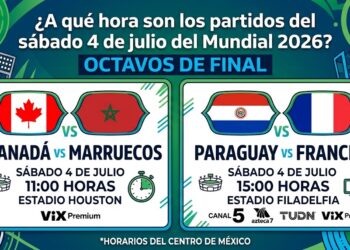 ¿A qué hora son los partidos del sábado 4 de julio del Mundial 2026?