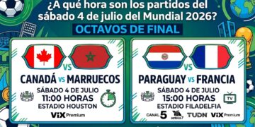 ¿A qué hora son los partidos del sábado 4 de julio del Mundial 2026?