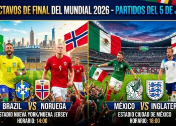 Partidos del 5 de julio de los Octavos de Final del Mundial 2026