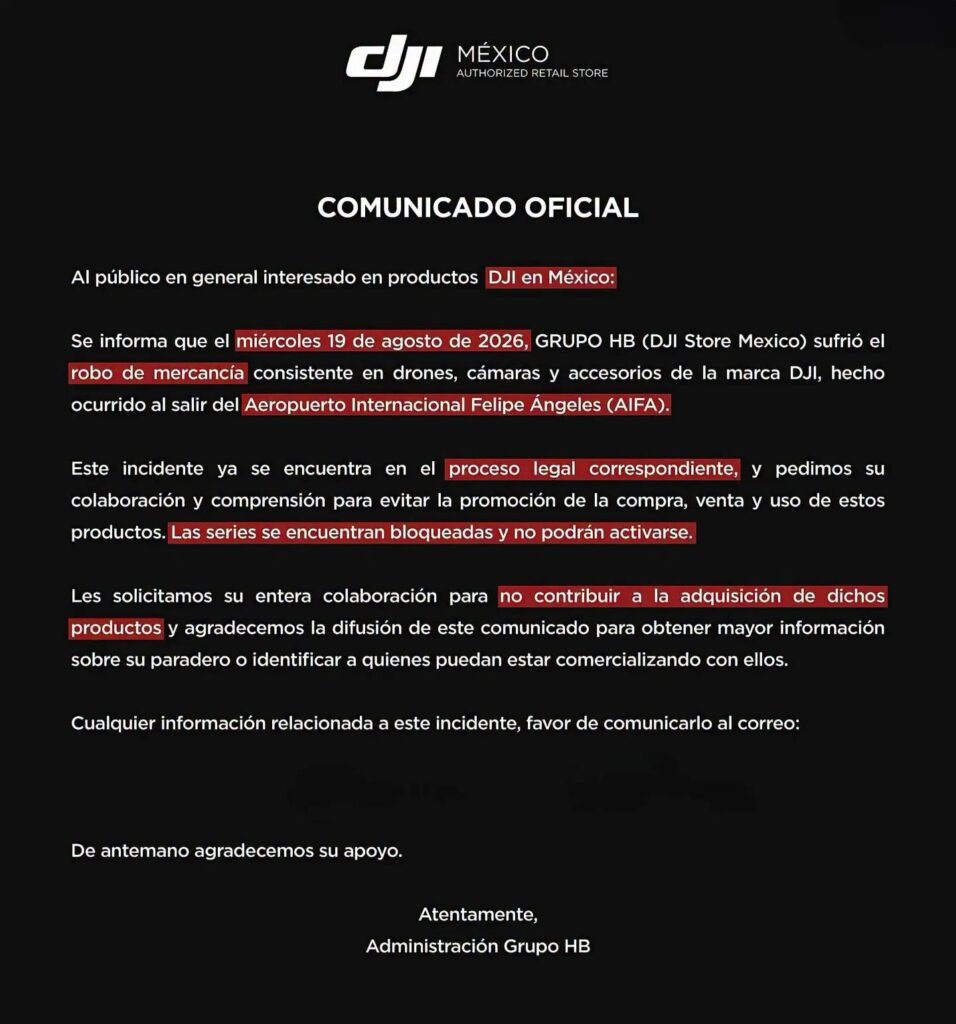AIFA: asaltan cargamento tras salir del aeropuerto, roban 348 drones