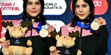 ¡Reinas del trampolín! Gemelas Cueva se bañan en oro y plata