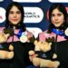 ¡Reinas del trampolín! Gemelas Cueva se bañan en oro y plata