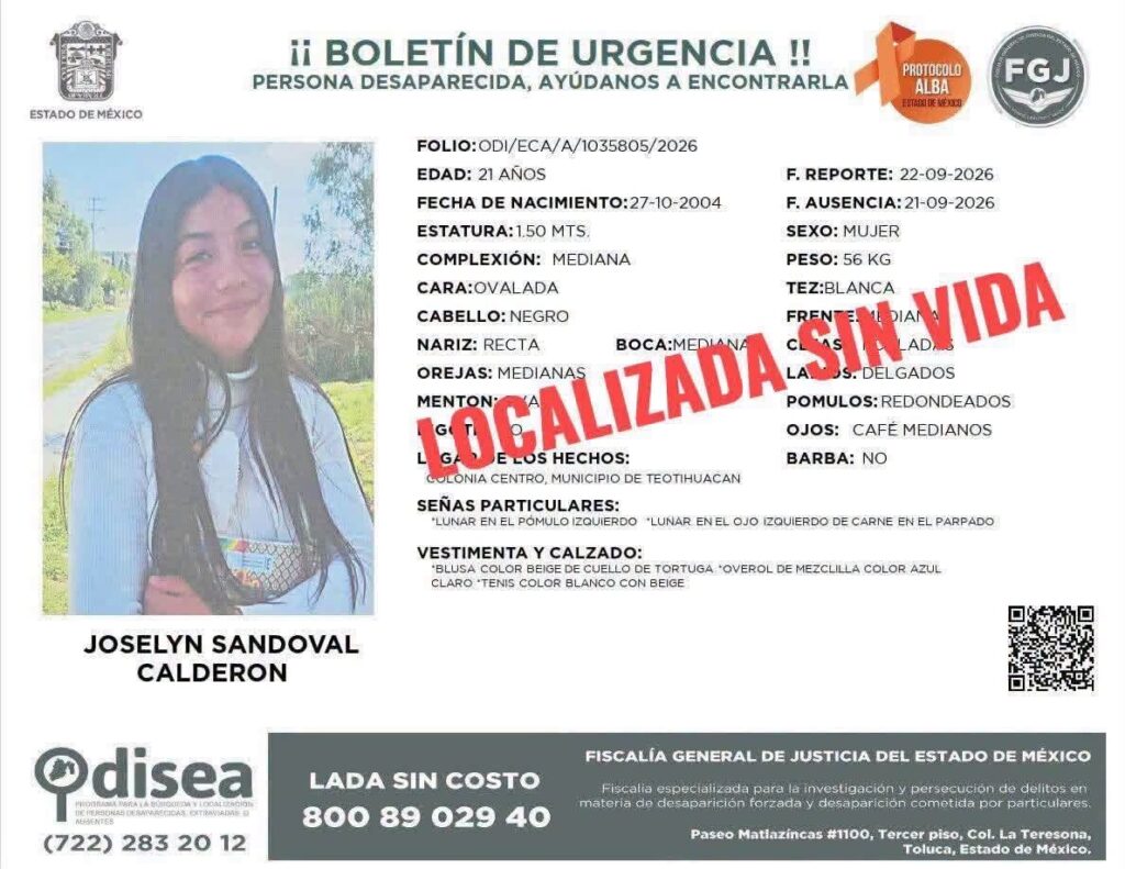 Feminicidio de Joselyn, estudiante de UAEMéx, conmociona a Teotihuacán