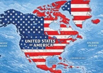 Trump anexa a México y Canadá en un mapa