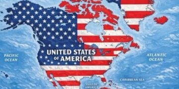 Trump anexa a México y Canadá en un mapa